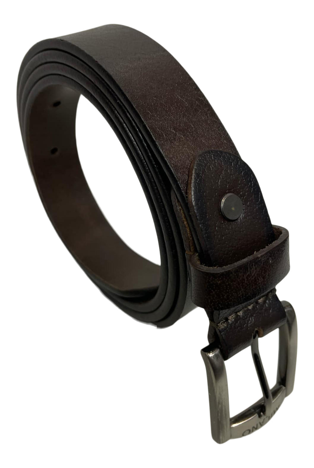 Men's Belt, Man's Real Leather Belts, Black or Brown, 28" - 48" Waist, 1" Wide