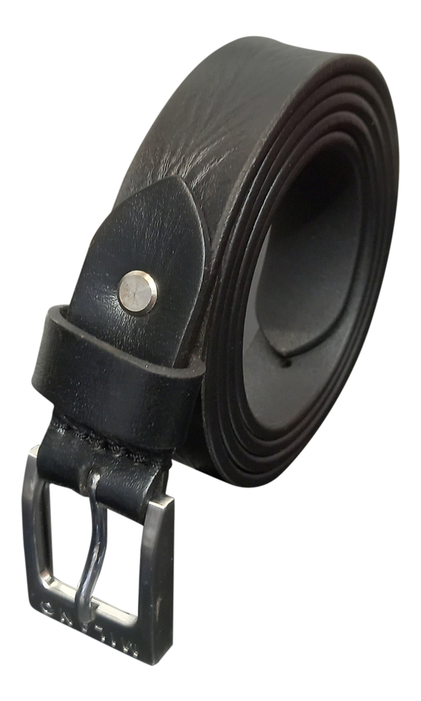 Leather Belt, Black, Full Grain Leather Belts, 1" Wide