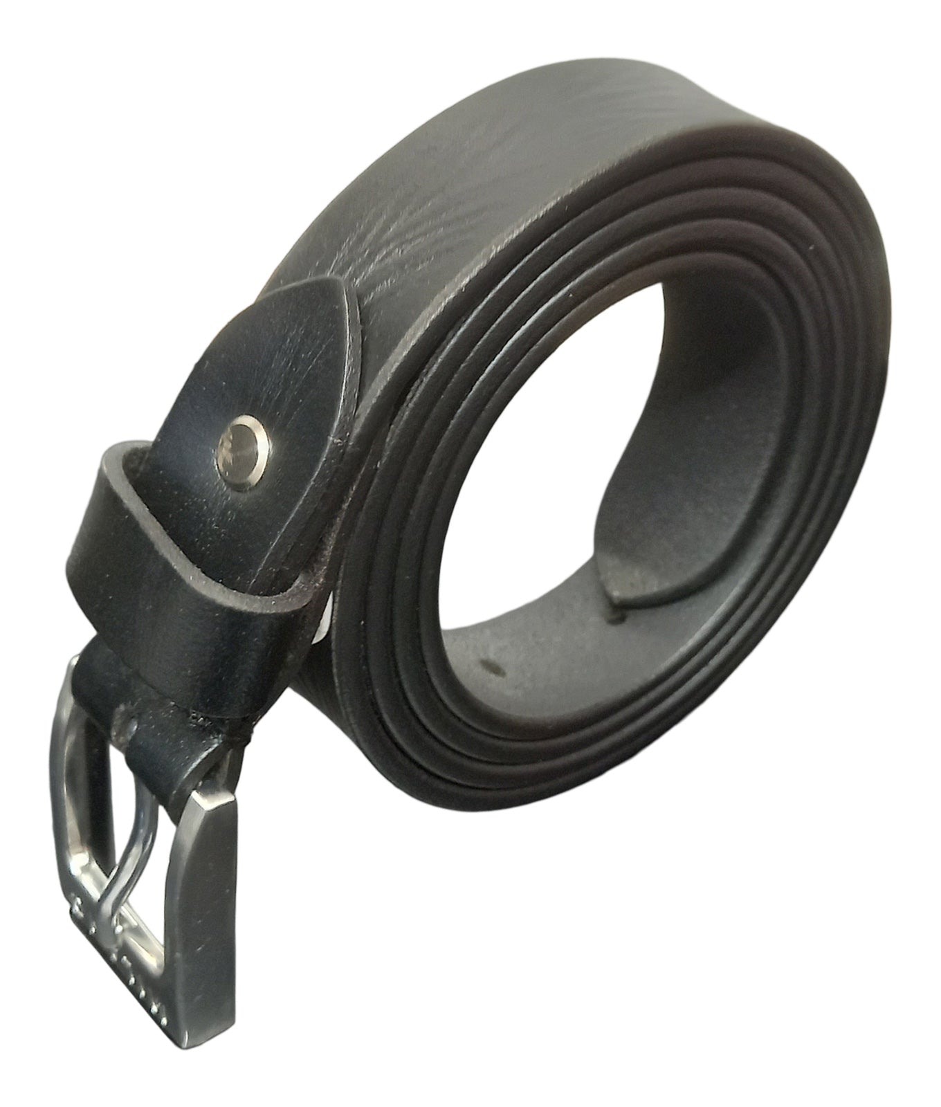 Leather Belt, Black, Full Grain Leather Belts, 1" Wide
