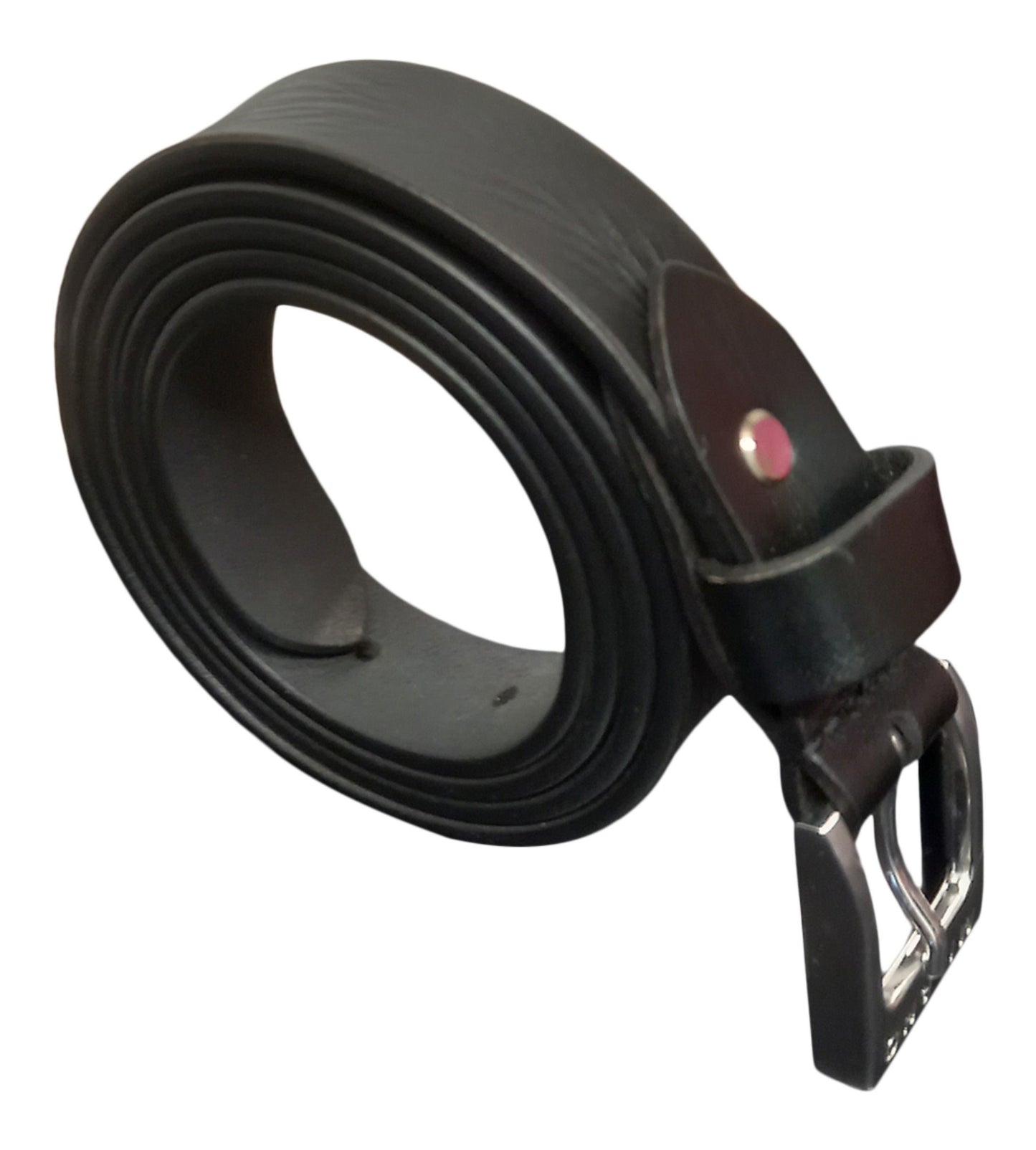 Leather Belt, Black, Full Grain Leather Belts, 1" Wide