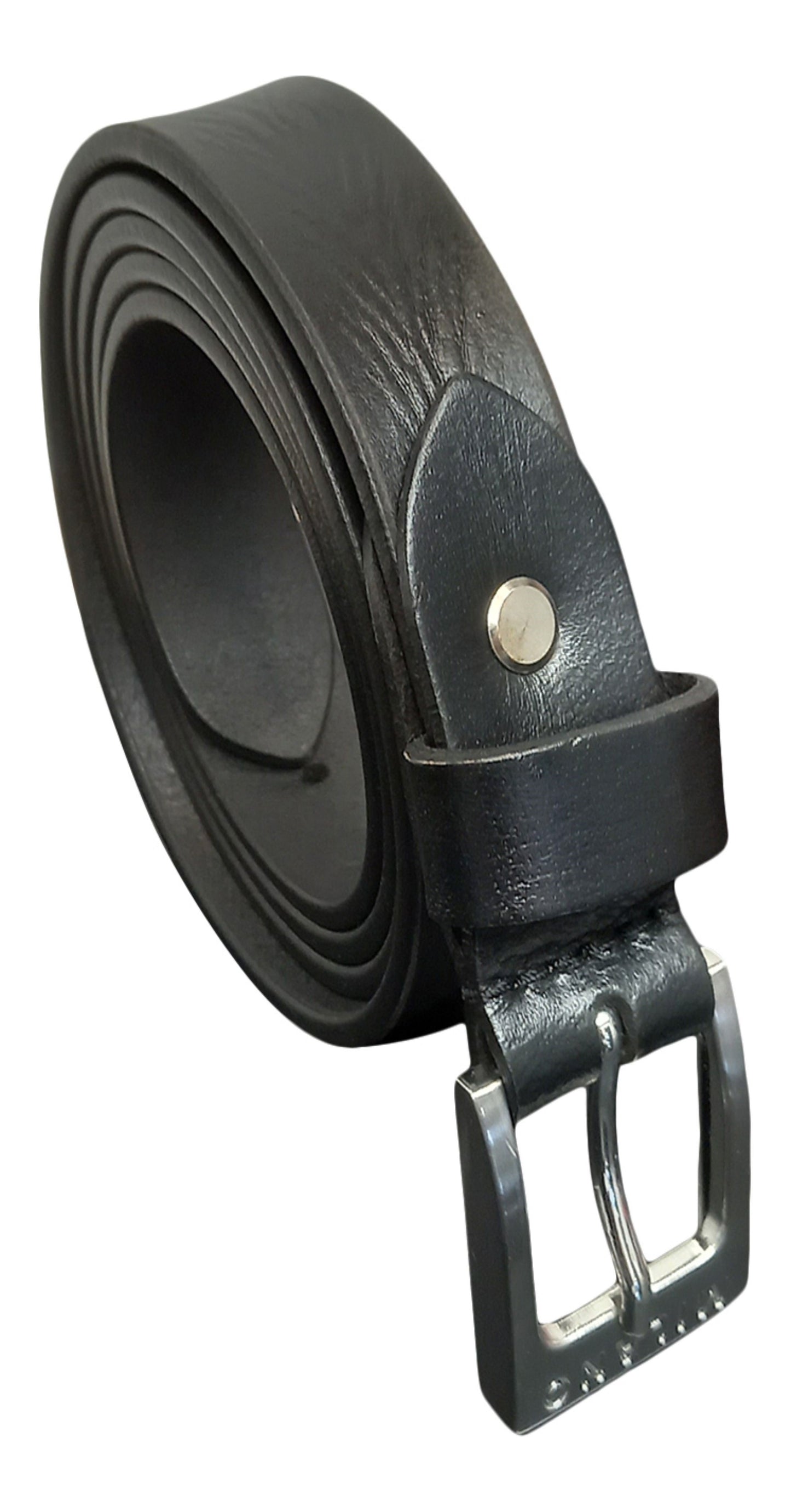 Leather Belt, Black, Full Grain Leather Belts, 1" Wide