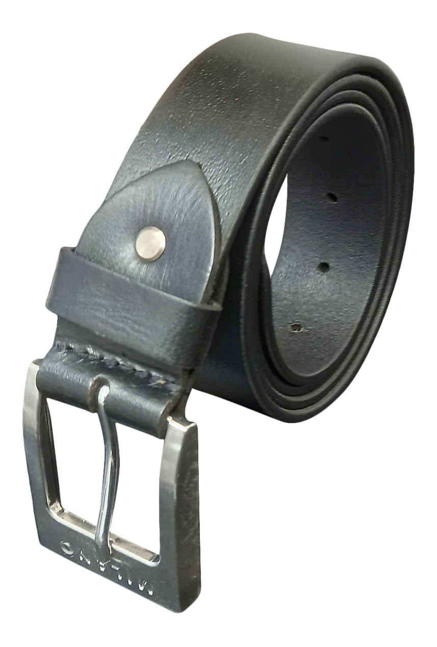 Men's Leather Belt, 100% Full Grain Leathers, Made by Milano Belts in Black or Brown