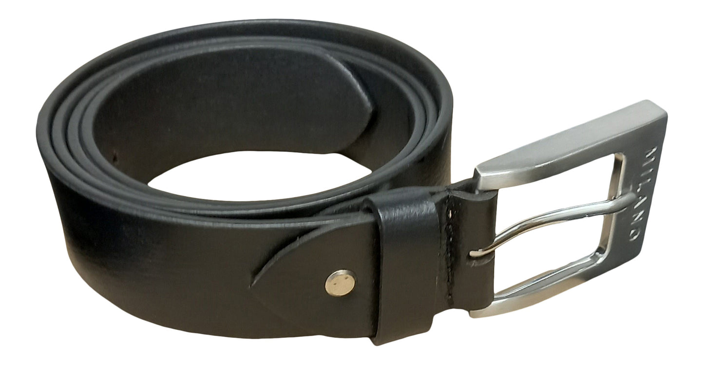 Men's Leather Belt, 100% Full Grain Leathers, Made by Milano Belts in Black or Brown