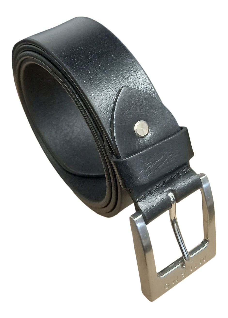 Men's Leather Belt, 100% Full Grain Leathers, Made by Milano Belts in Black or Brown