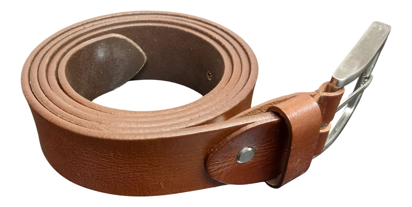 Men's Leather Belt, 100% Full Grain Leathers, Made by Milano Belts in Black or Brown