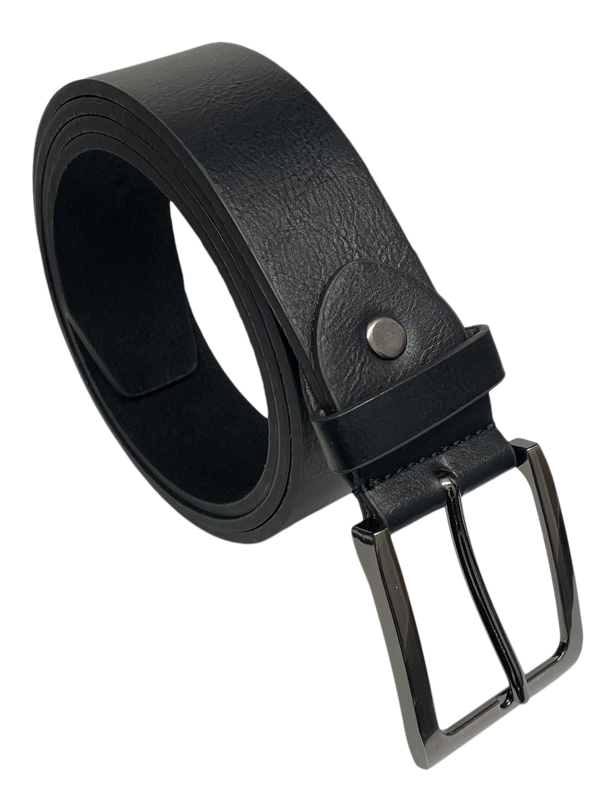 Men's Leather Lined Belt, Brown or Black 1.5" Wide, to Fit Sizes 28" - 48" Waist
