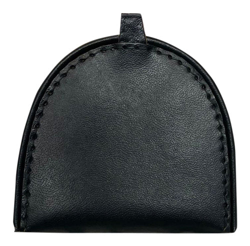 Men's Leather Tray Purse, D-Shaped Coin Purse, Black, Brown or Tan