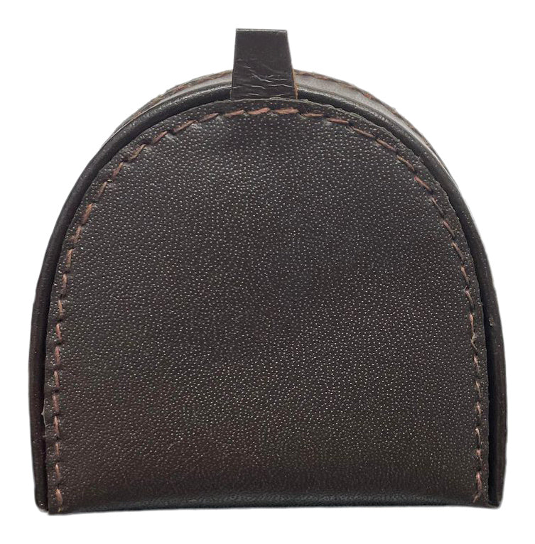 Men's Leather Tray Purse, D-Shaped Coin Purse, Black, Brown or Tan