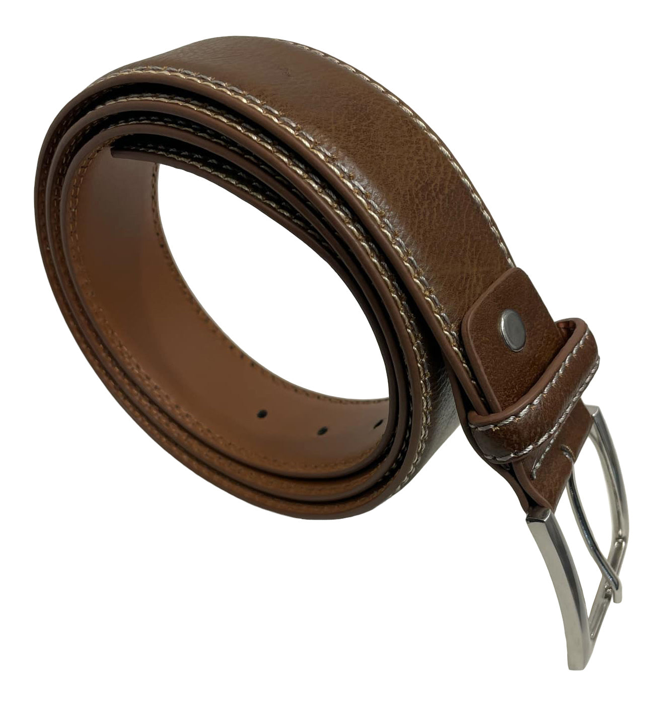 Men's Trouser Belt, Brown Belts for Men, Waist 28"- 48", Stylish Belt 1.5" Wide