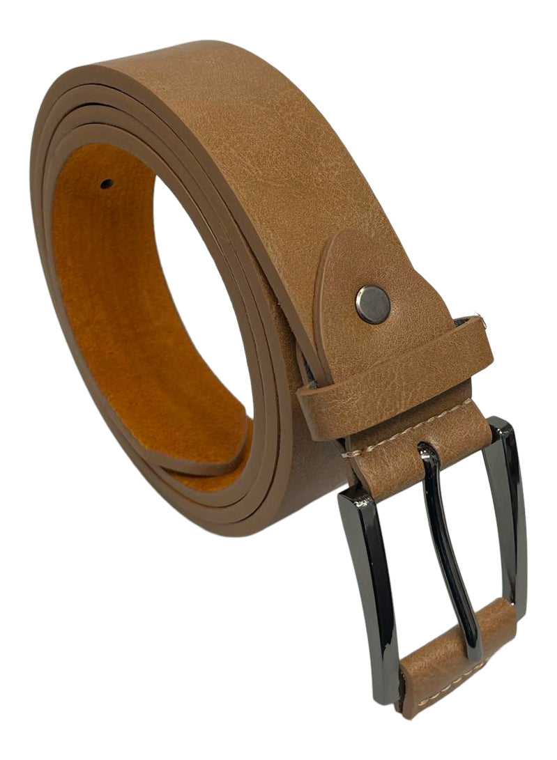 Men's Leather Lined Trouser Belt, 1.25" Wide Black or Tan, All sizes up to 48"