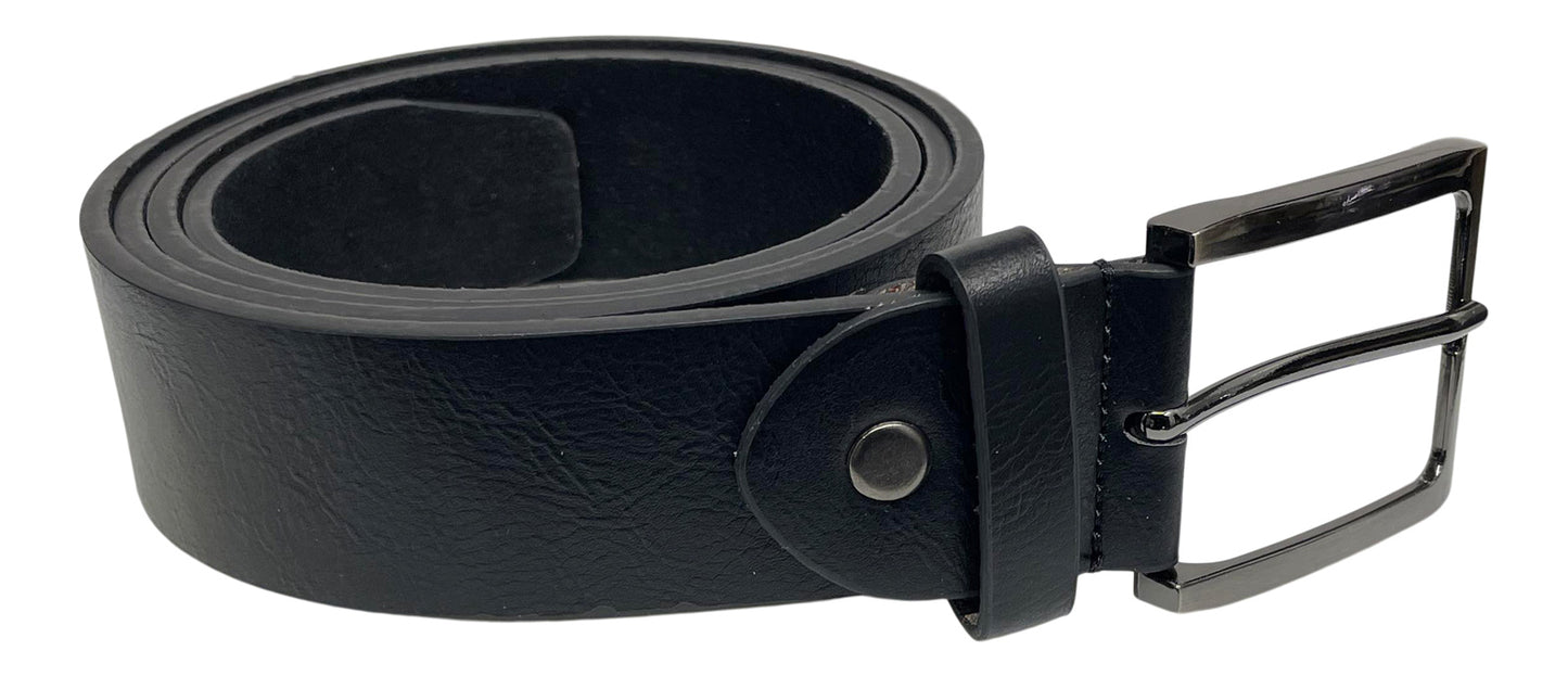 Men's Leather Lined Belt, Brown or Black 1.5" Wide, to Fit Sizes 28" - 48" Waist