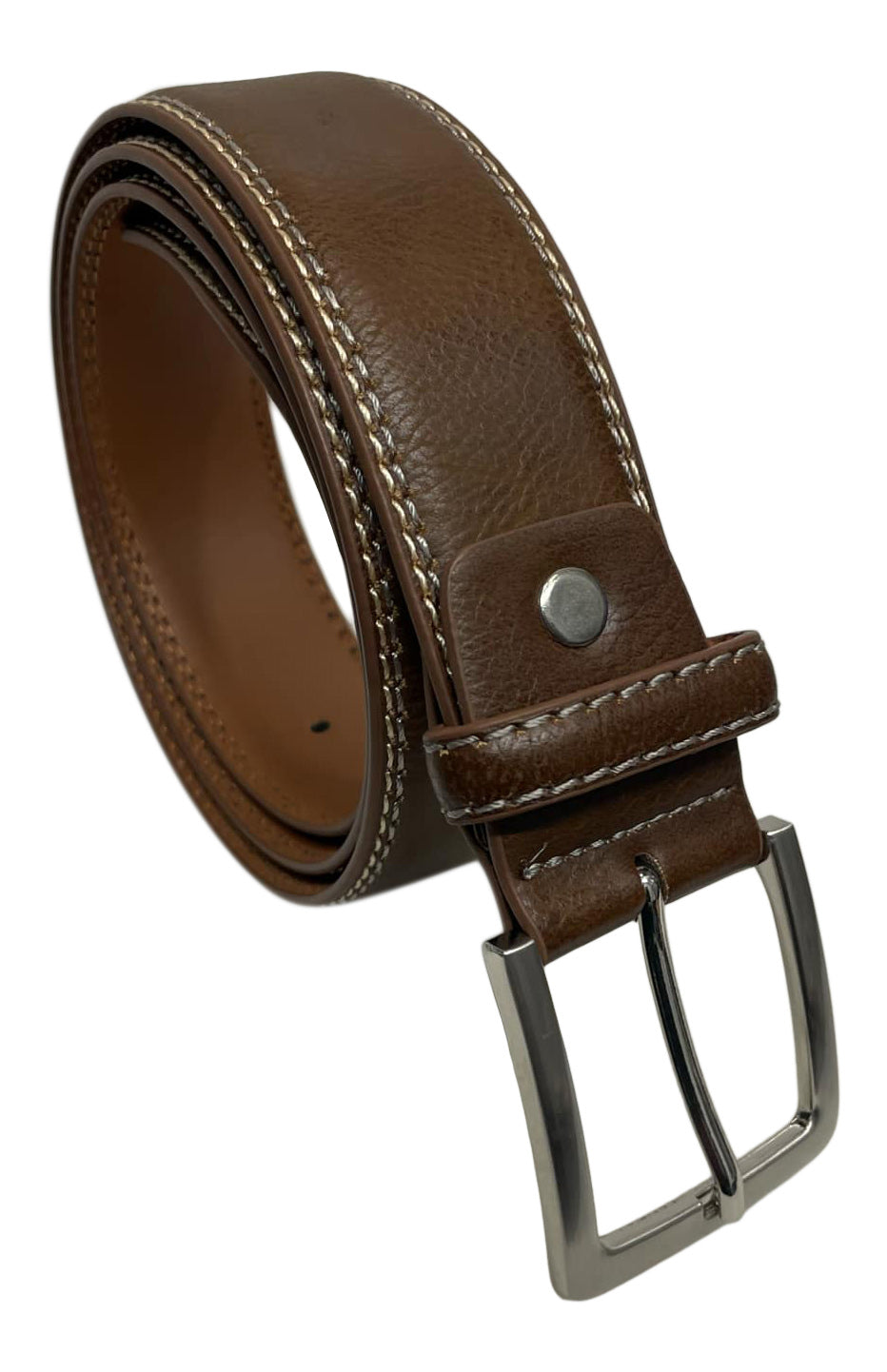 Men's Trouser Belt, Brown Belts for Men, Waist 28"- 48", Stylish Belt 1.5" Wide