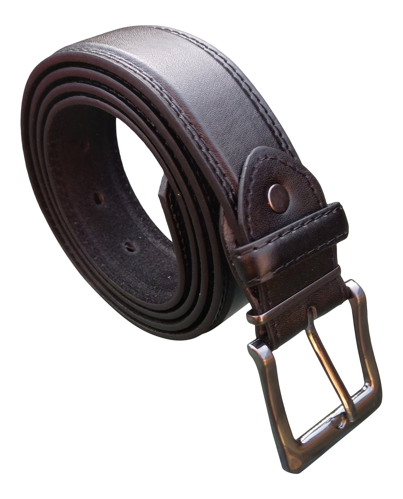 Men's Black Belt, Plain Black Trouser Belts for Men, 1.25" Wide, 28" - 48" Waist
