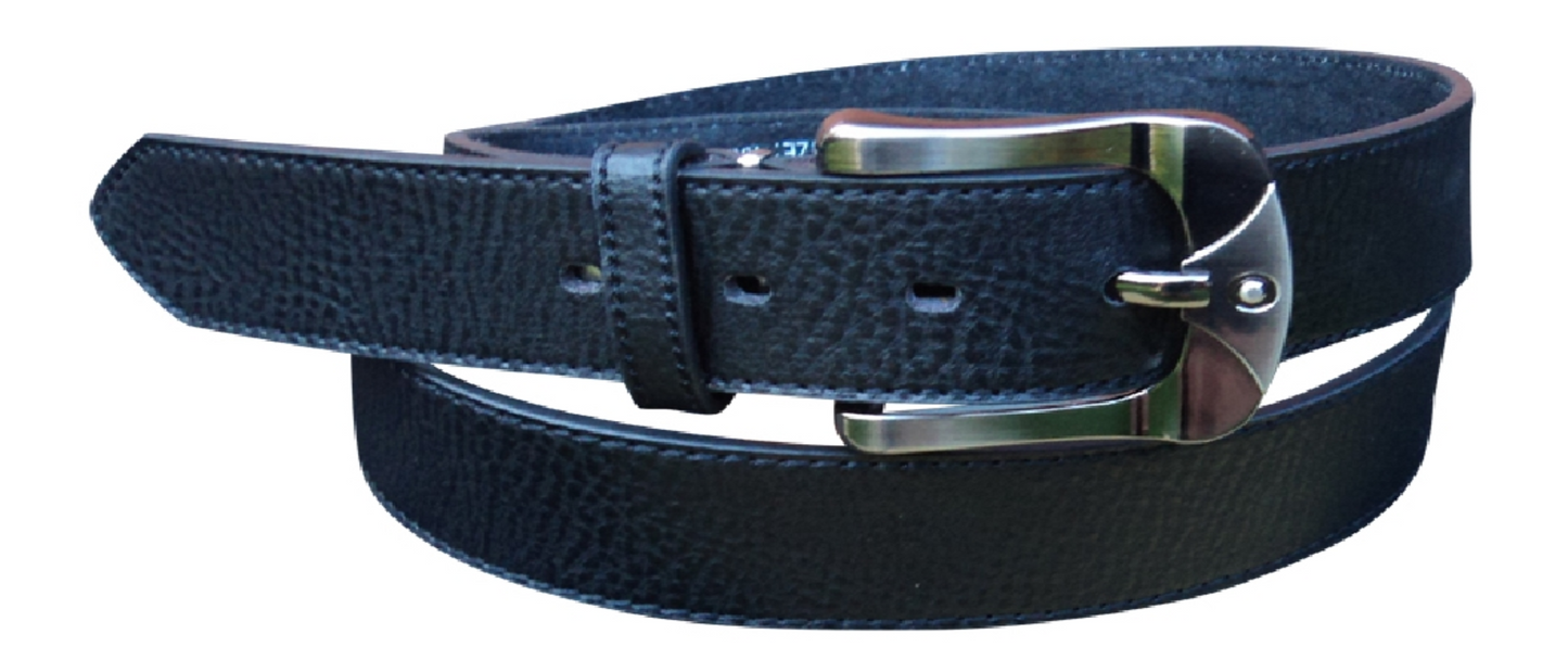 Men's Leather Lined Trouser Belt, 1.5" wide, Black or Brown