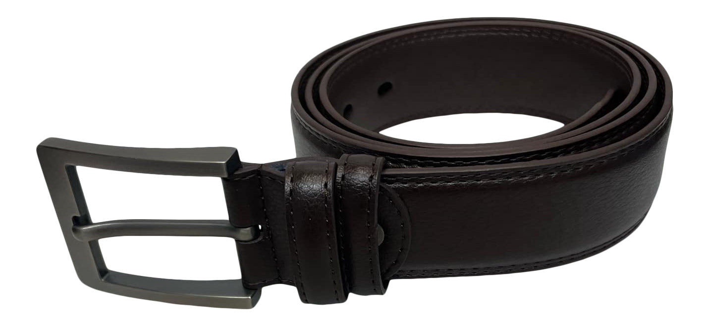 Men's Leather Belt for Trousers / Jeans, Black or Brown, 28" - 48" , by Milano®