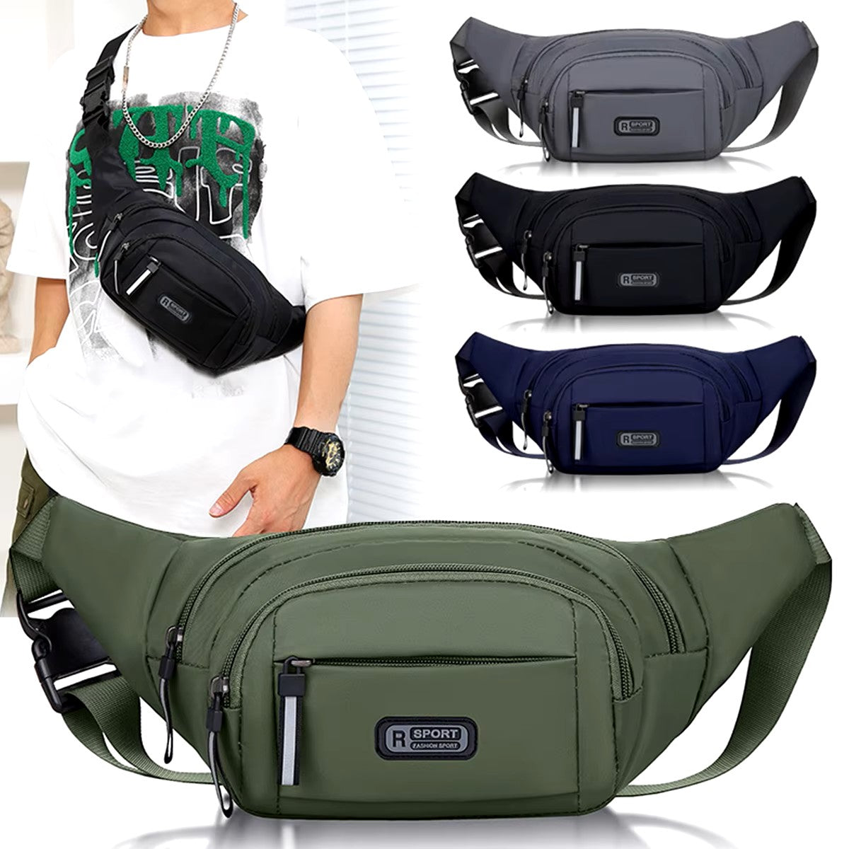 Waist Bag, Bum Bags, Unisex Fanny Pack, Bumbags, Holiday Travel, Money Belt