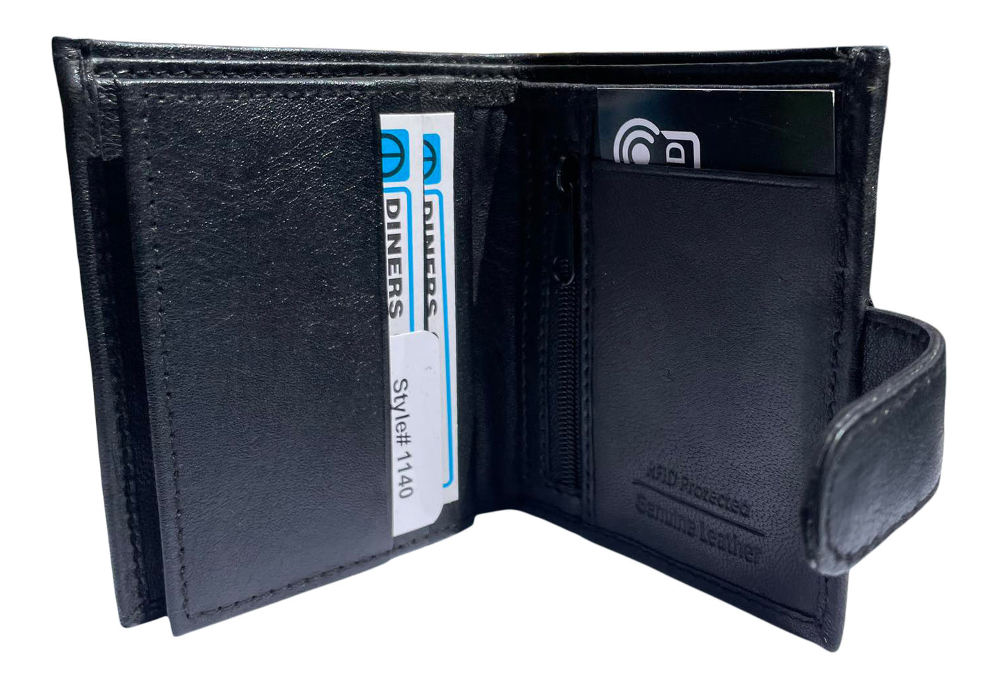 Men's Leather Wallet, with Note Slots, Card Pocket & Photo id Pocket