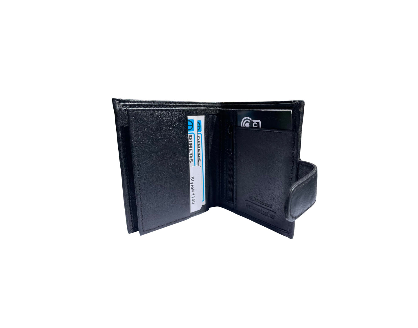 Men's Leather Wallet, with Note Slots, Card Pocket & Photo id Pocket