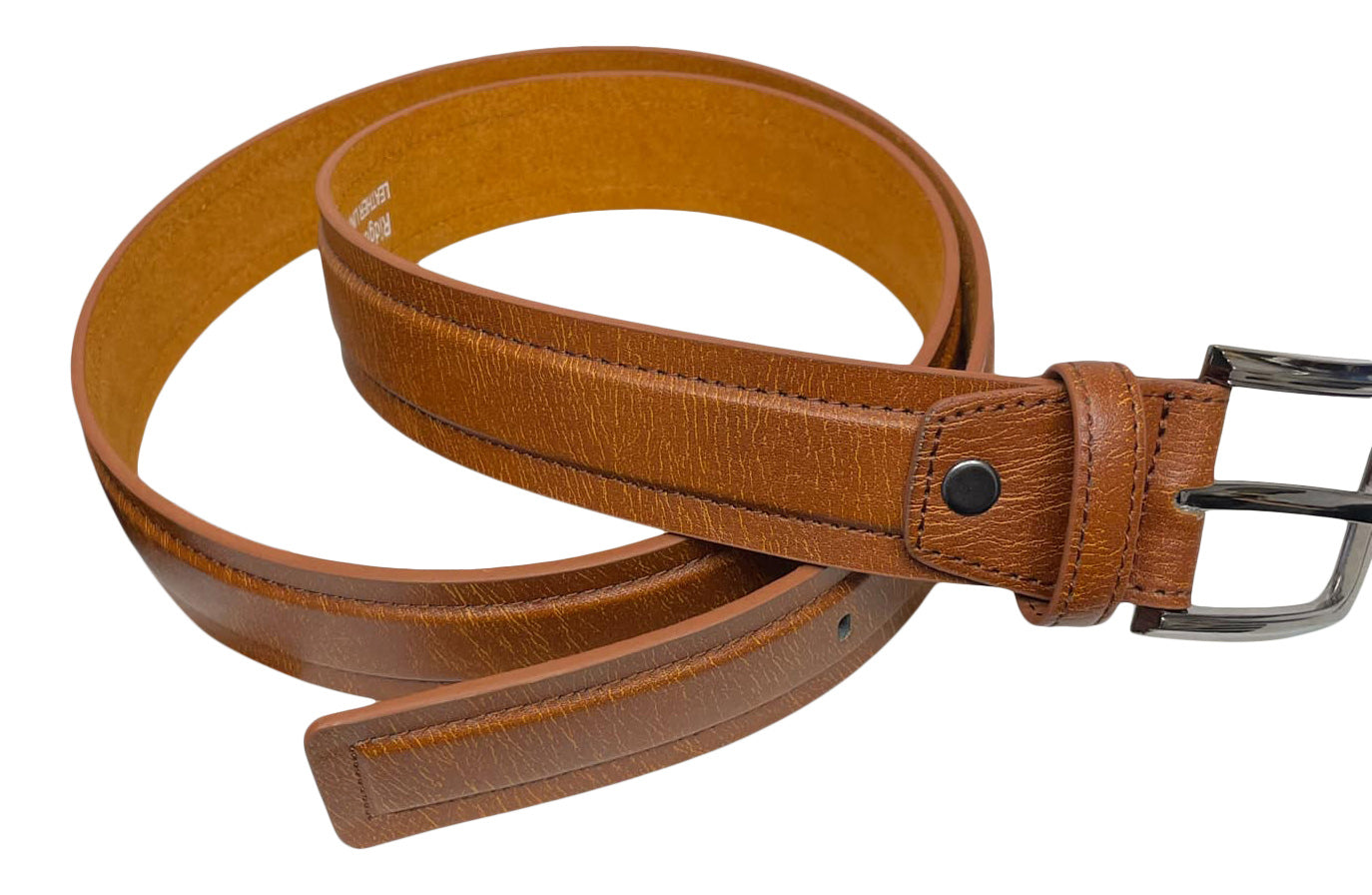 Men's Trouser Belt, Light Brown (Tan), Waist 28"- 48", Stylish Belt 1.5" Wide