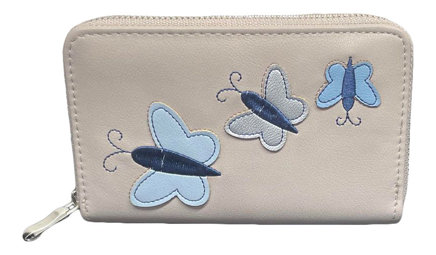 Ladies Purse, Medium Size Purses with Card and Coin Slots, Featuring Butterflies