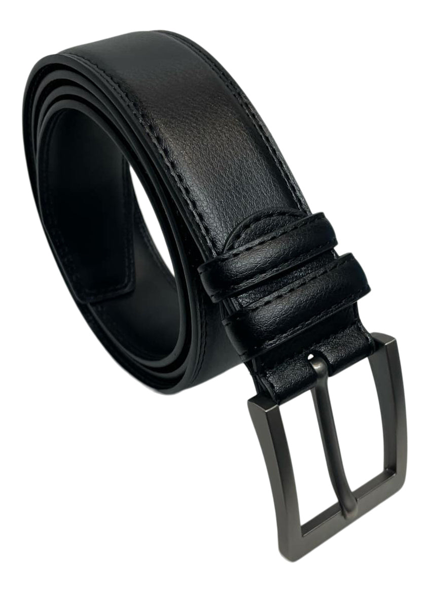 Men's Leather Belt for Trousers / Jeans, Black or Brown, 28" - 48" , by Milano®