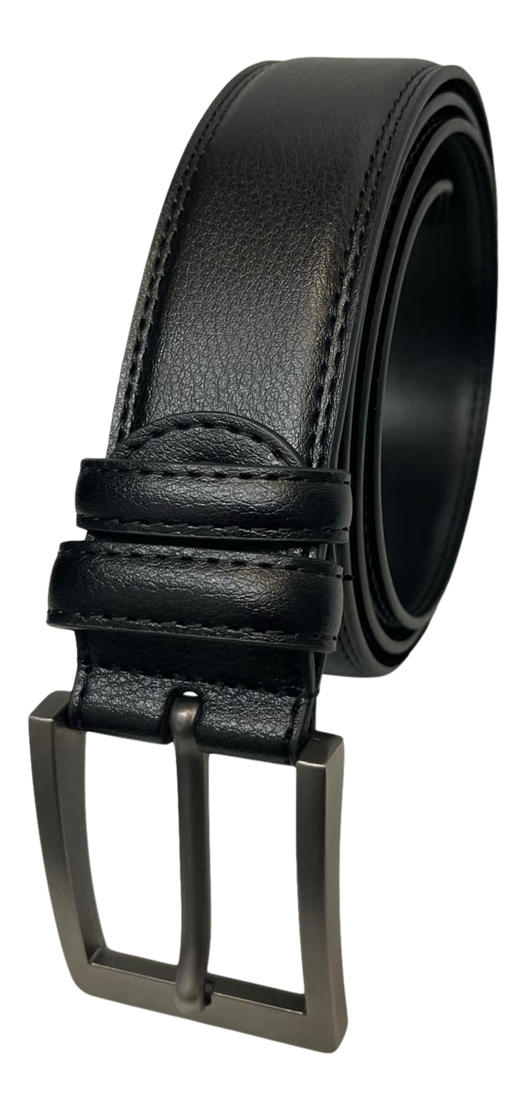 Men's Leather Belt for Trousers / Jeans, Black or Brown, 28" - 48" , by Milano®