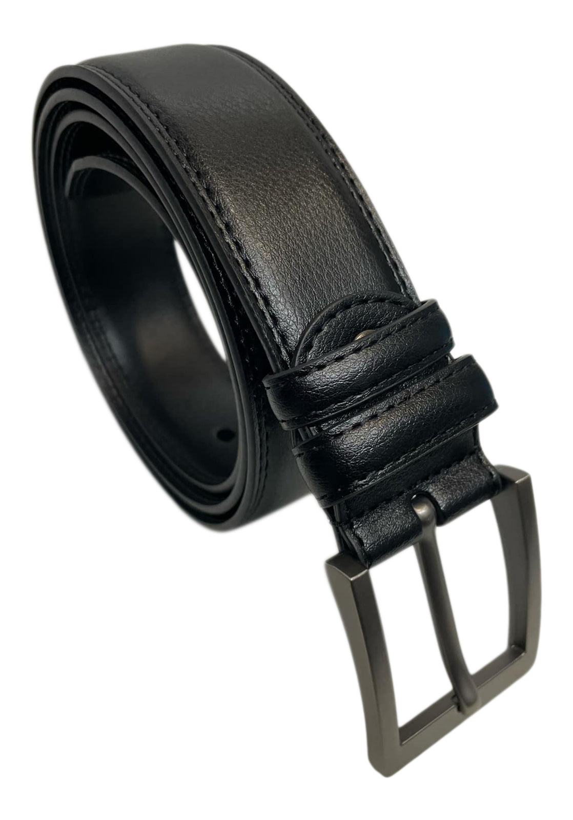 Men's Leather Belt for Trousers / Jeans, Black or Brown, 28" - 48" , by Milano®