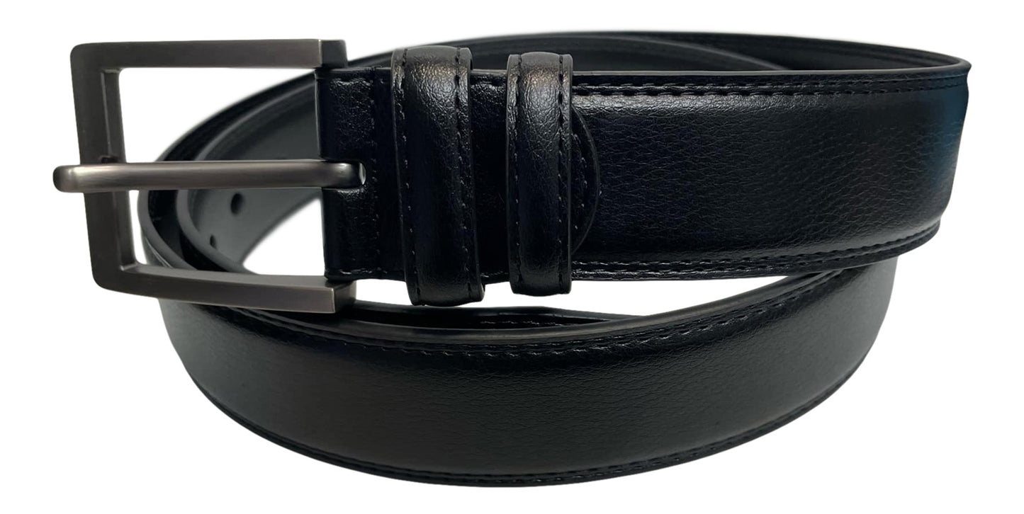 Men's Leather Belt for Trousers / Jeans, Black or Brown, 28" - 48" , by Milano®