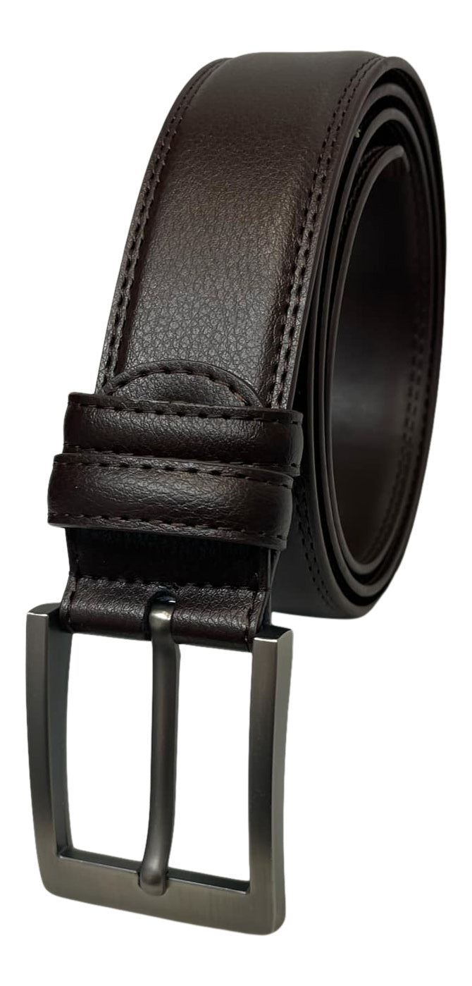 Men's Leather Belt for Trousers / Jeans, Black or Brown, 28" - 48" , by Milano®