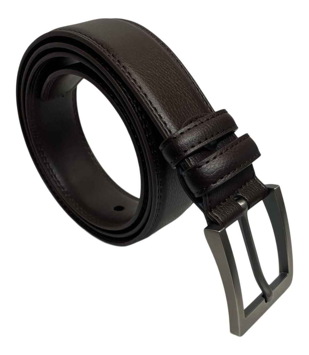 Men's Leather Belt for Trousers / Jeans, Black or Brown, 28" - 48" , by Milano®