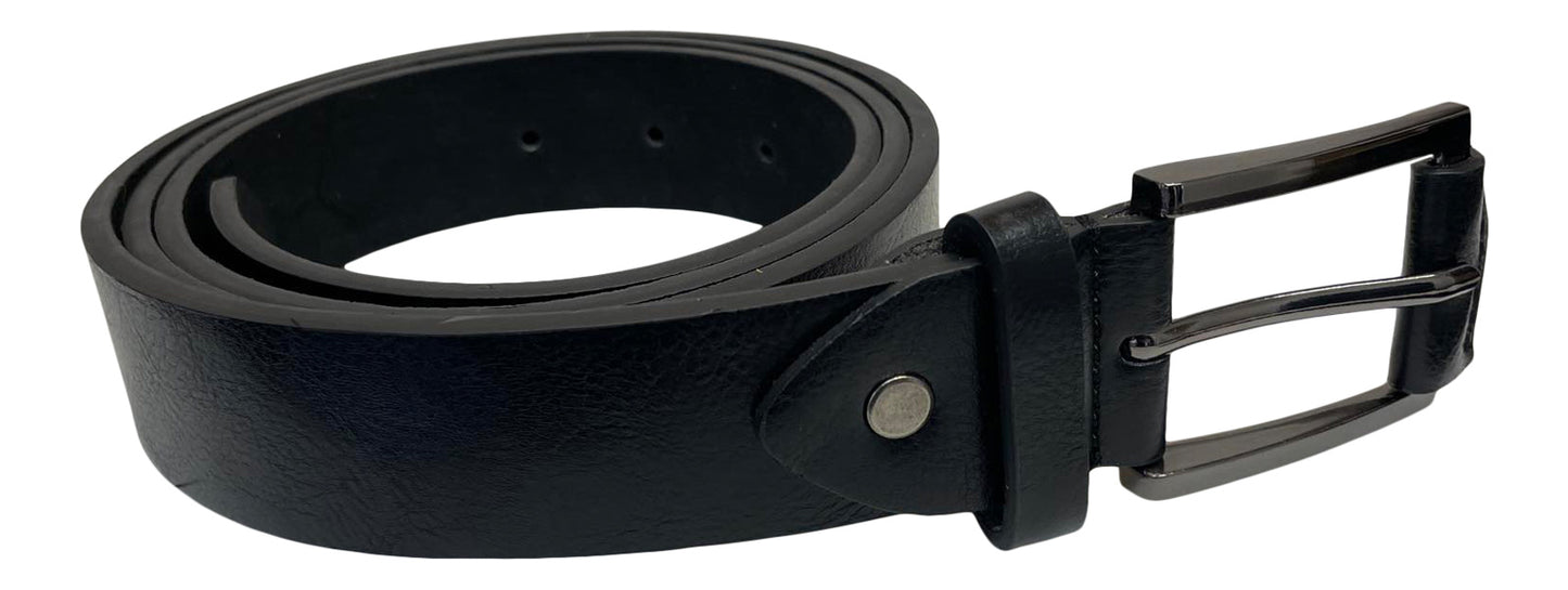 Men's Leather Lined Trouser Belt, 1.25" Wide Black or Tan, All sizes up to 48"