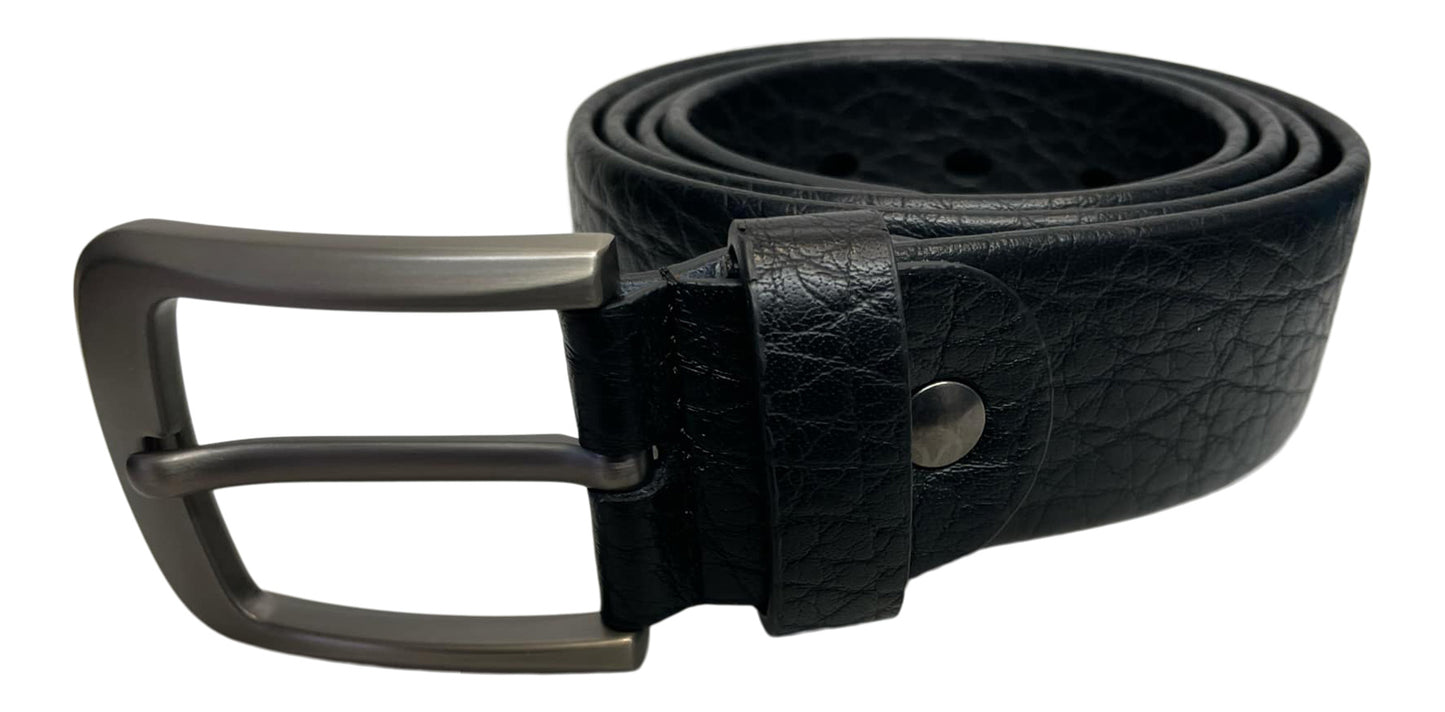 Men's Leather Belt for Trousers / Jeans, Black or Brown, 28" - 48" , by Milano®