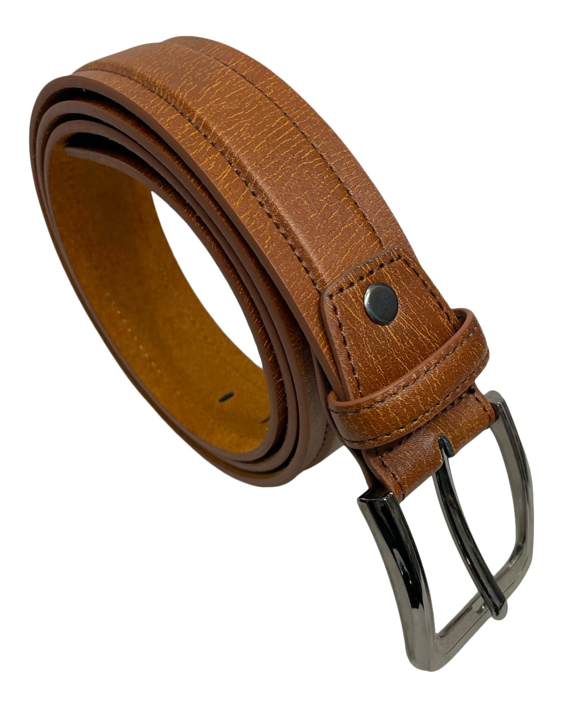 Men's Trouser Belt, Light Brown (Tan), Waist 28"- 48", Stylish Belt 1.5" Wide