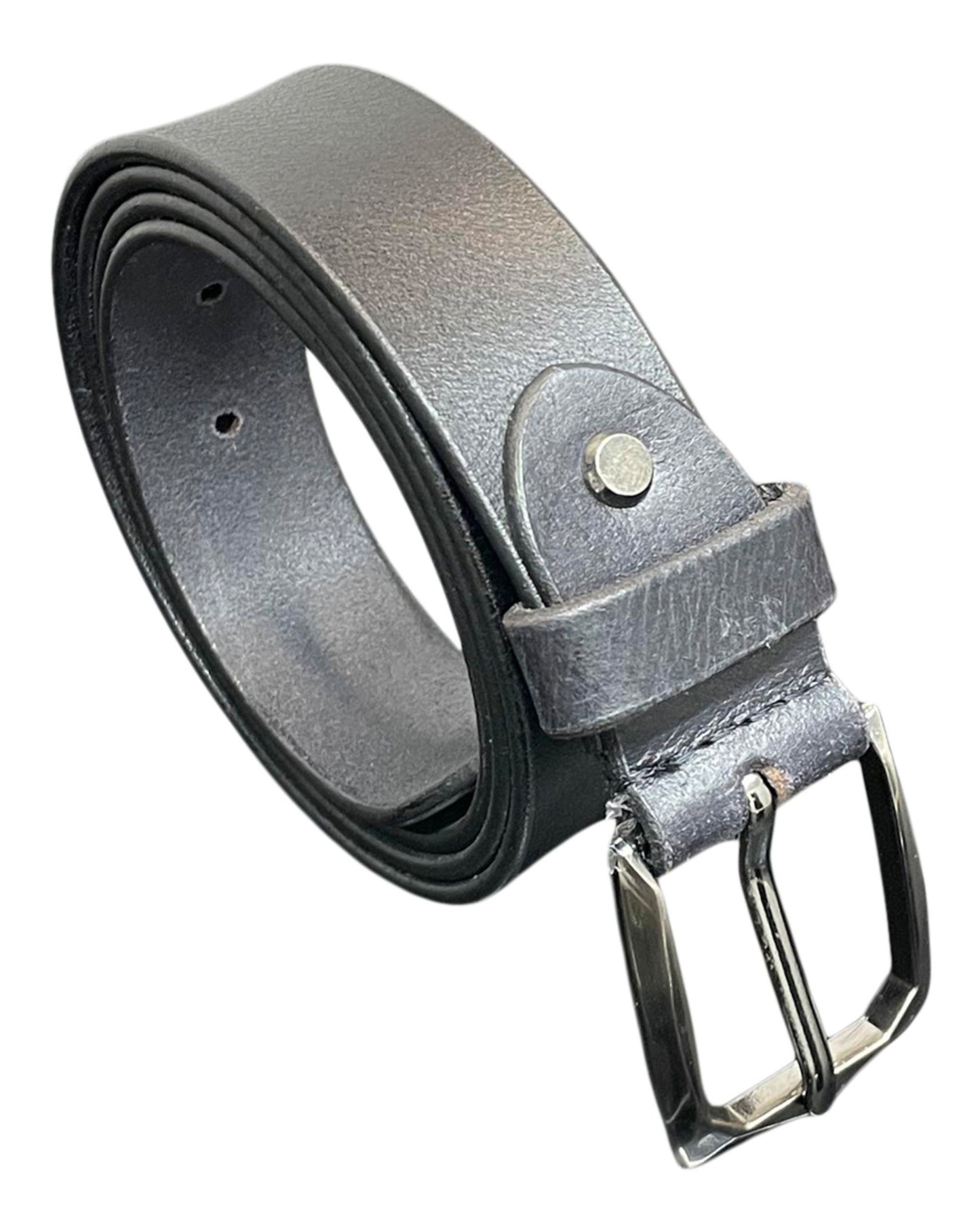 Men's Real Leather Belt, Black or Brown, 28" - 52", Leather Belts are 1.25" Wide