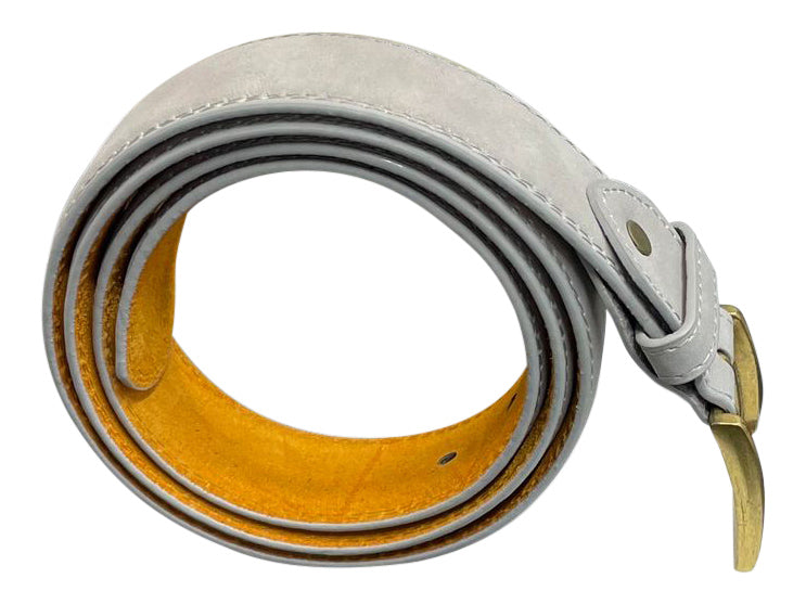 Men's Leather Belt, Black, Blue or Grey, Suede Style Finish 1.25" Wide