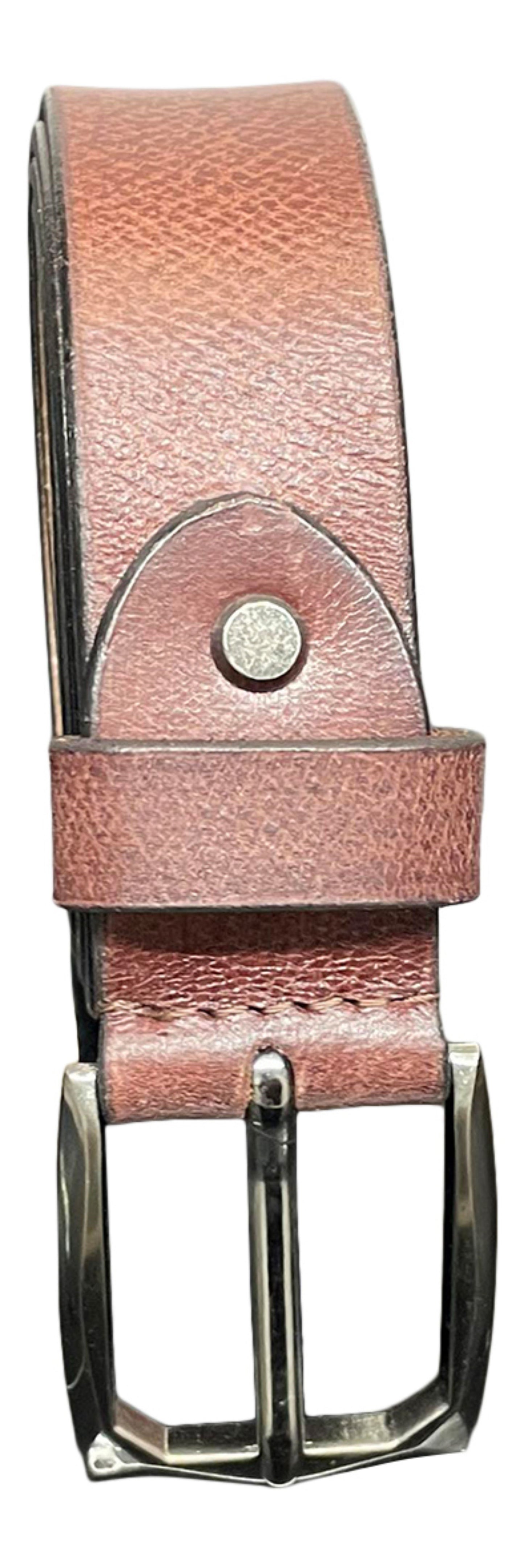 Men's Real Leather Belt, Black or Brown, 28" - 52", Leather Belts are 1.25" Wide