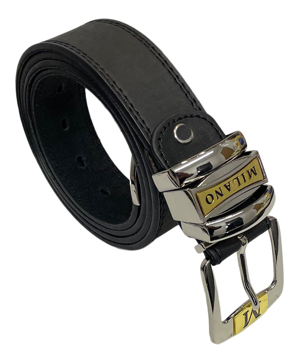 Men's Leather Jeans Belt, Black or Brown, 28" - 48"