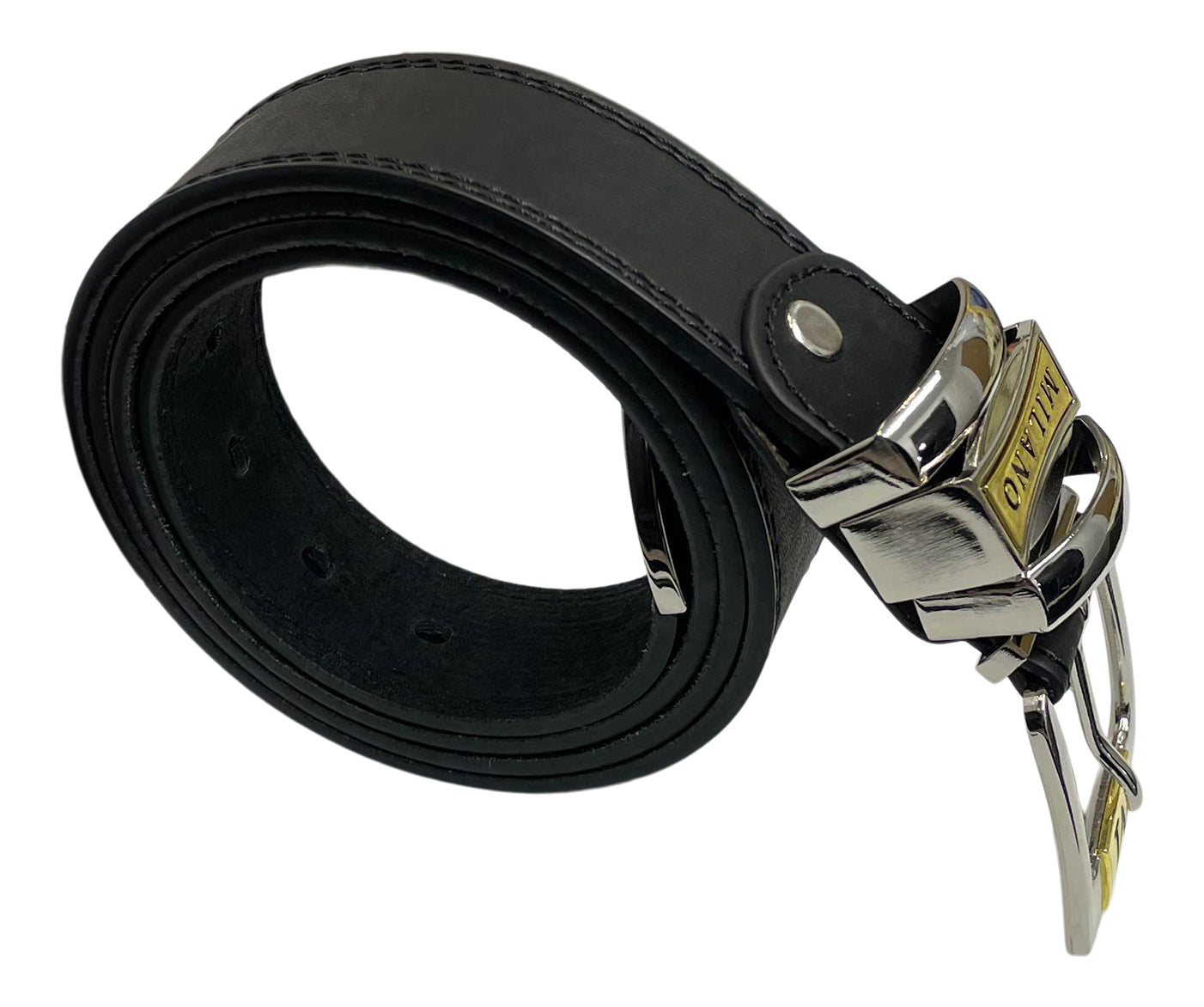 Men's Leather Jeans Belt, Black or Brown, 28" - 48"