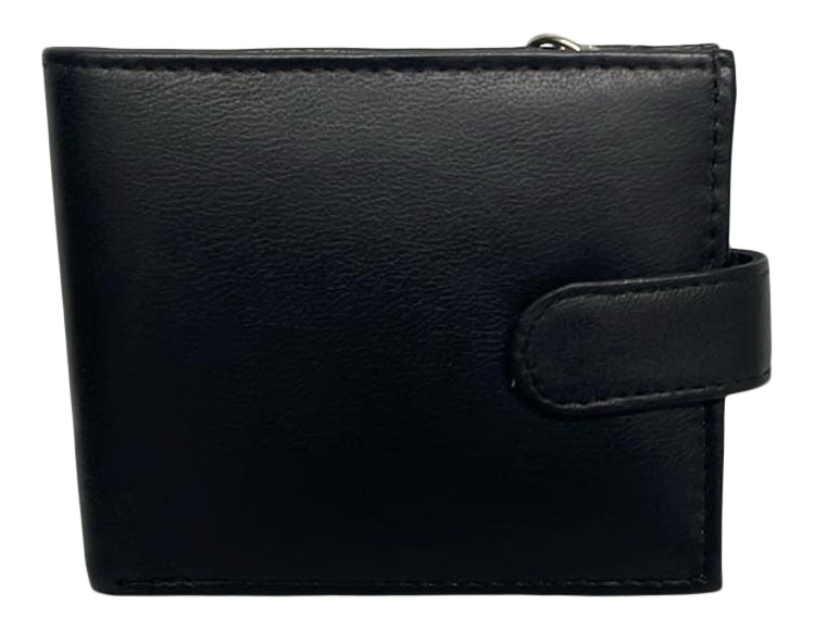 Men's Wallet, Security Chian, Note Slots, Card Slots, Black or Brown Leather