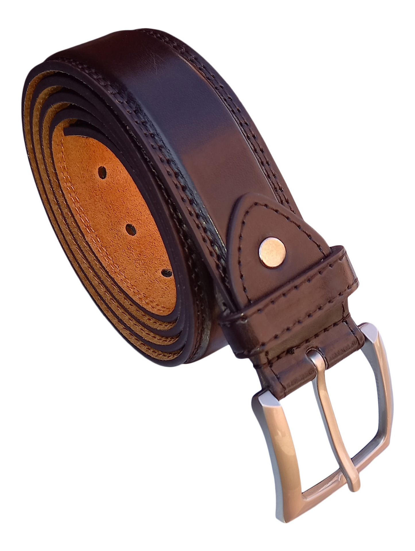 Men's Belt, Trouser Belts for Men, Leather Lined, Black, Brown, Grey or Navy