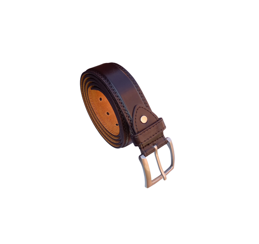 Men's Belt, Trouser Belts for Men, Leather Lined, Black, Brown, Grey or Navy