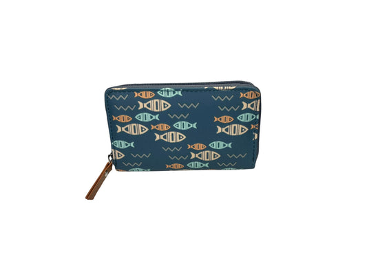 Ladies Purse, Medium Size Purses with Card and Coin Slots, Fish Design