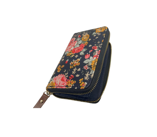 Ladies Purse, Medium Size Purses with Card and Coin Slots, Featuring Flowers