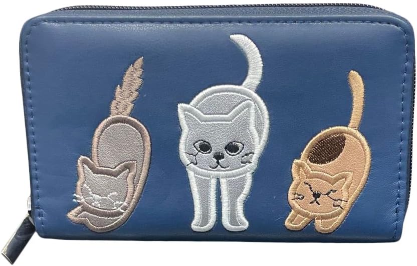 Ladies Purse, Medium Size Purses with Card and Coin Slots, Featuring Cats