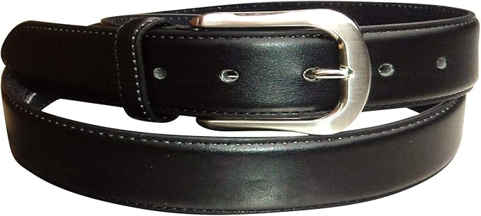 Men's Black Leather Security Belt with Hidden Zip, 1.5" wide Made by Milano
