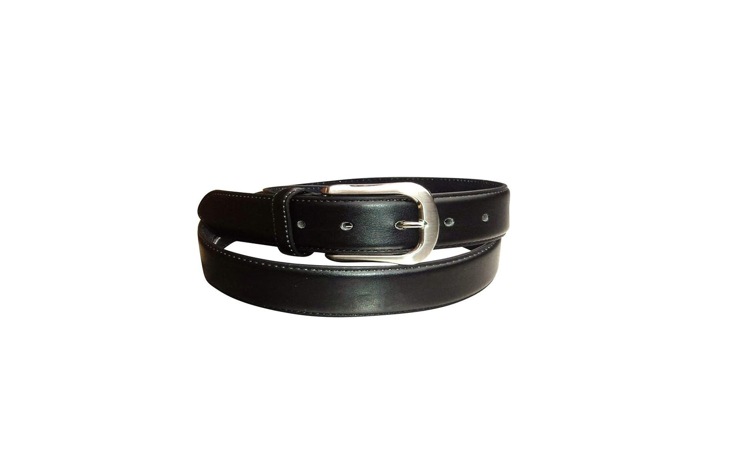 Men's Black Leather Security Belt with Hidden Zip, 1.5" wide Made by Milano
