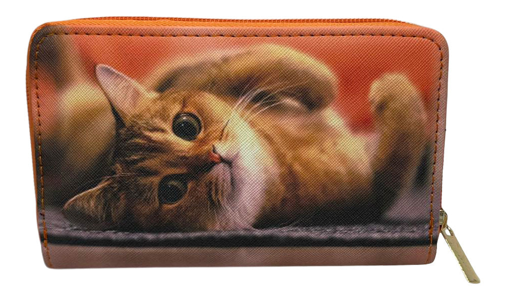 Ladies Purse, Medium Size Purses with Card and Coin Slots, Featuring Cats