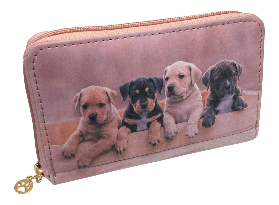 Ladies Purse, Medium Size Purses with Card and Coin Slots, Featuring Dogs