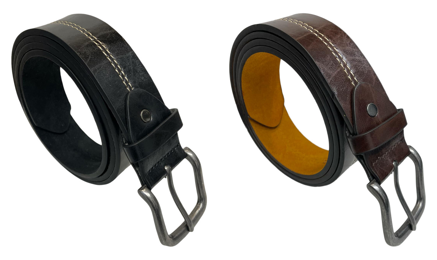 Forest Belts, Men's Leather Lined Belt for Jeans, Stylish Belts for Men