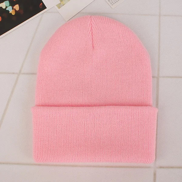 Winter Hats for Woman New Beanies Knitted Solid Cute Hat Girls Autumn Female Beanie Caps Warmer Bonnet Ladies Casual Cap